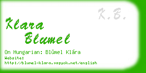klara blumel business card